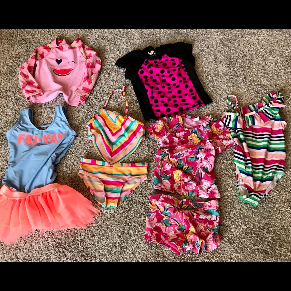 Toddler girl swimsuit lot